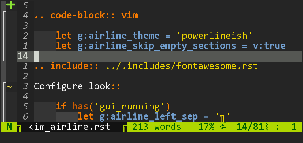 powerlineish theme screenshot